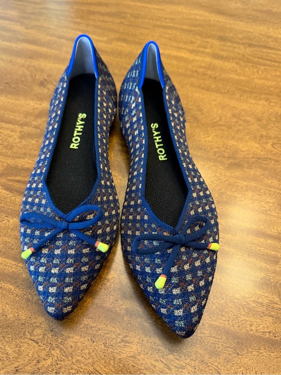 Rothy's Shoes - ROTHY’S Bow Point Evening Metallic Knit Fabric Ballet Flats - LIMITED EDITION